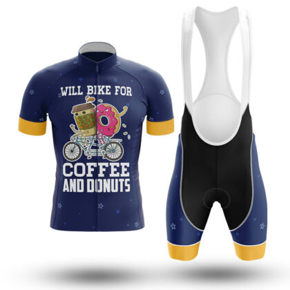 Will Bike For Coffee & Donuts – Short Sleeve Cycling Jersey Set